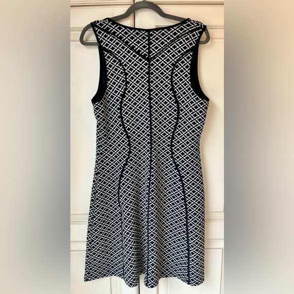 Mossimo large dress. Black white pattern with piping to create feminine lines. - Picture 2 of 4